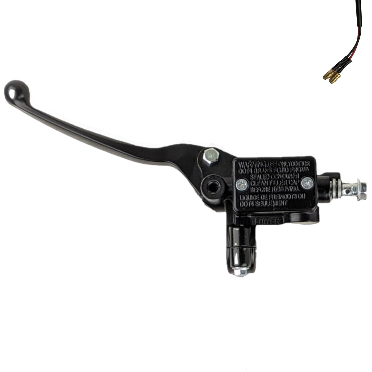 Hydraulic Scooter Left Rear Master Cylinder Brake Lever W/ 8mm Mirror Hole 50cc-150cc GY6