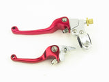 RED - CNC Brake Clutch Lever Set, Aluminum, Dirt Bike