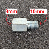 Mirror Adapter 2 pcs - 8mm Female 10mm Male - Converts M8 mirror to M10