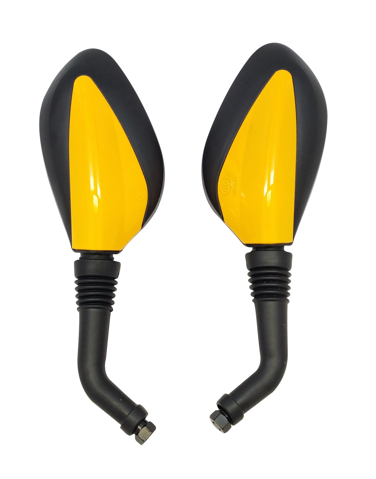 Mirrors, 8mm, YELLOW, Set of 2, Scooter