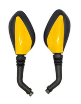 Mirrors, 8mm, YELLOW, Set of 2, Scooter