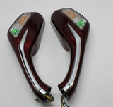 Mirror with Turn Signal light, Magnum 150RL-BURGUNDY