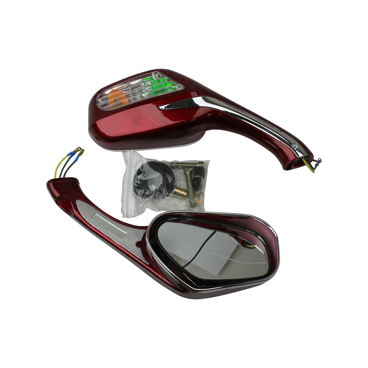 Mirror with Turn Signal light, Magnum 150RL-RED