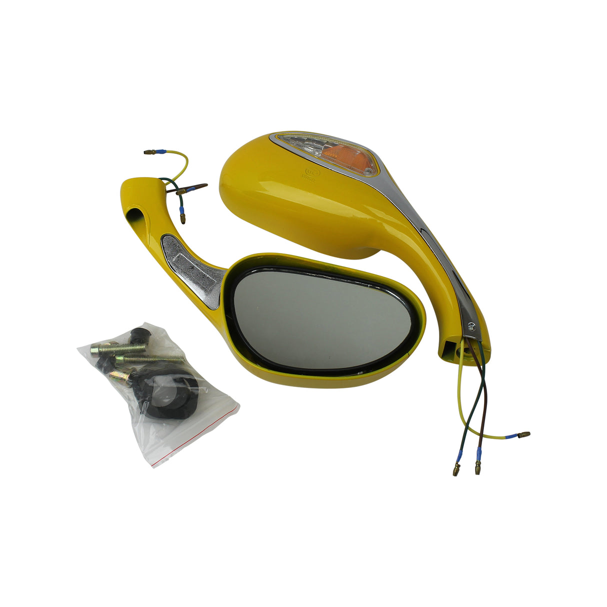 Mirror with Turn Signal light, Gator 150 -YELLOW