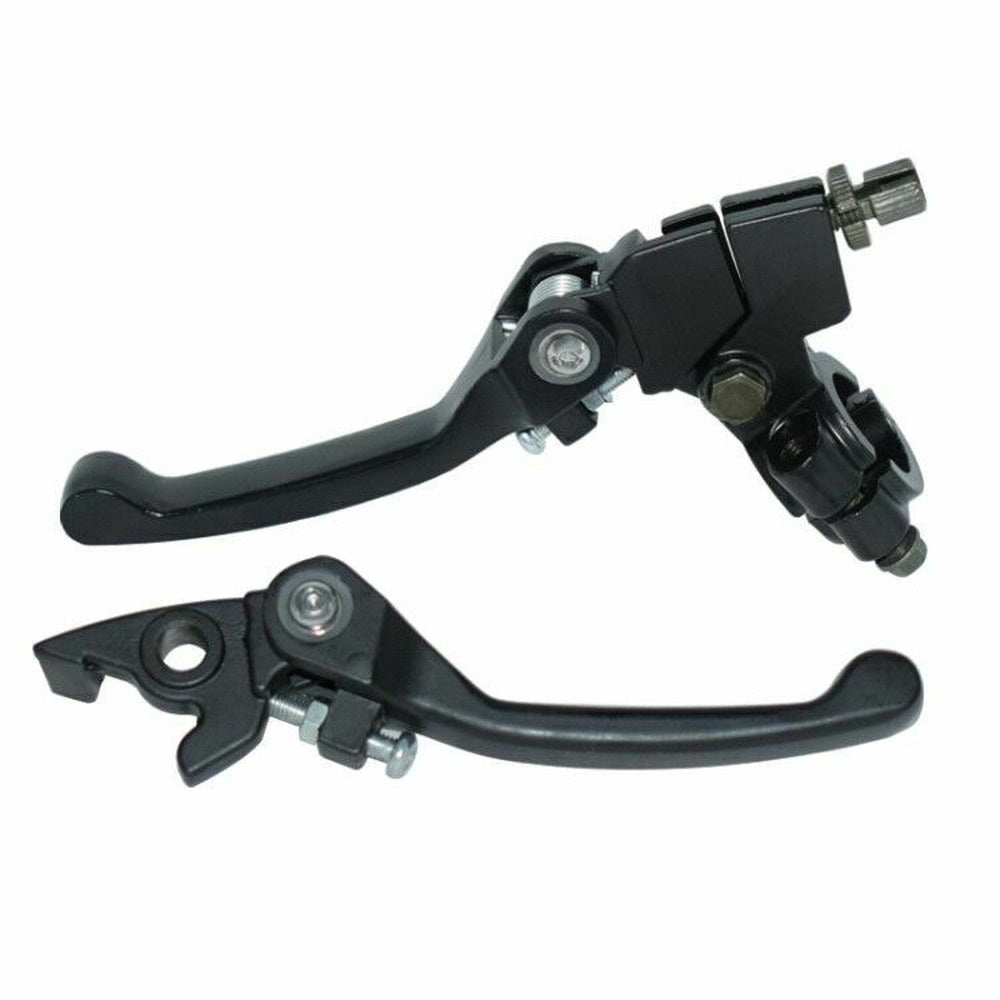 7/8" FOLDING BRAKE CLUTCH LEVER SET SDG SSR 70 110 107 125 PIT BIKE - BLACK