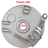 Front Left Hub Drum Brake Assembly TaoTao ATA110B with 6 or 7 Inch Wheel & Tires with 77mm 3in Stud Spacing