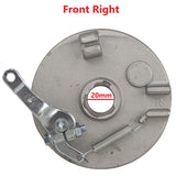 Front Right Hub Drum Brake Assembly TaoTao ATA110B with 6 or 7 Inch Wheel & Tires with 77mm 3in Stud Spacing
