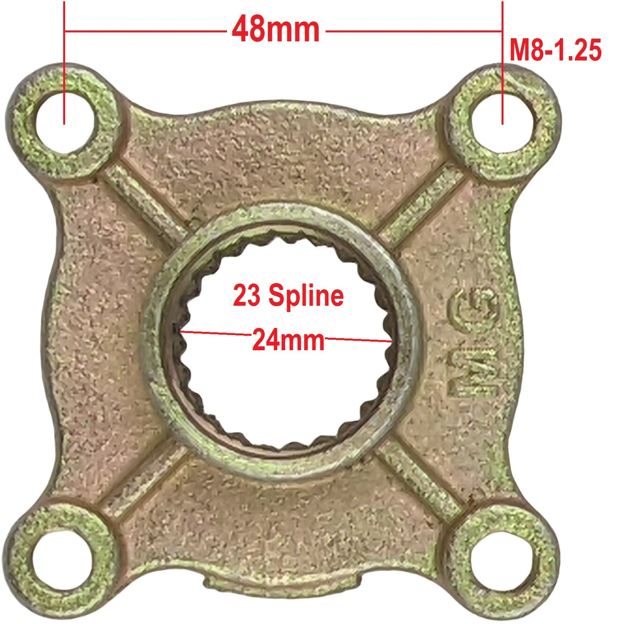 Set of 2 Rear Wheel Hub 23T Spline 4 Holes for C125 110cc 125cc Cougar Hawk ATV