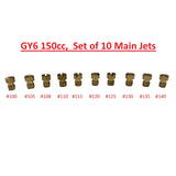 RedCap Set of 10 CVK Carburetor Main Jets Included (100-105-108-110-115-120-125-130-135-140) for 125cc, 150cc GY6 PD24 Carburetor Chinese Made Scooter Mopeds Engine Motor Carb - Easy Installation