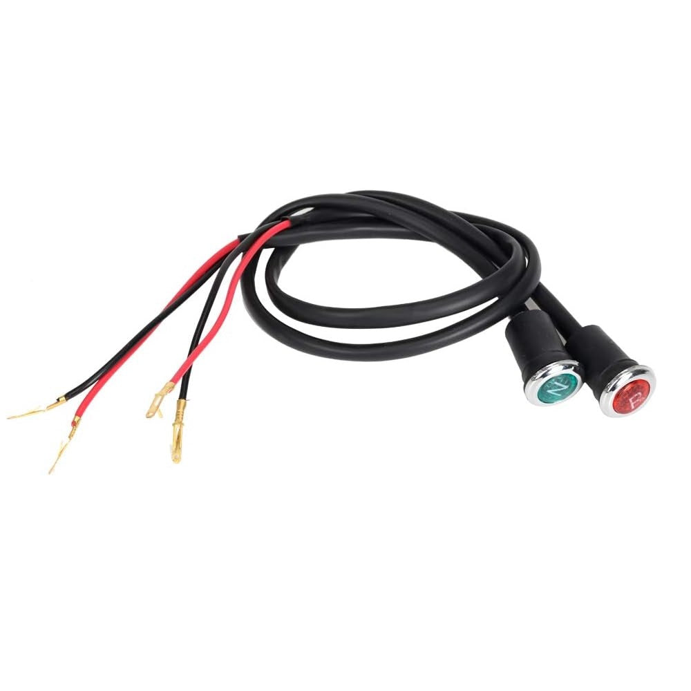 12V Neutral Reverse Gear Indicator Light - Universal Fit for 70cc-250cc ATV Quad 4 Wheelers - for Chinese Models Coolster, 110 RX, Kazuma, Jonway - (Green & Red Kit)