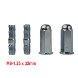 Exhaust Cap Nuts and Studs M8-1.25 for 200cc GY6 EFI Engine - B Block (HEAD-0301)