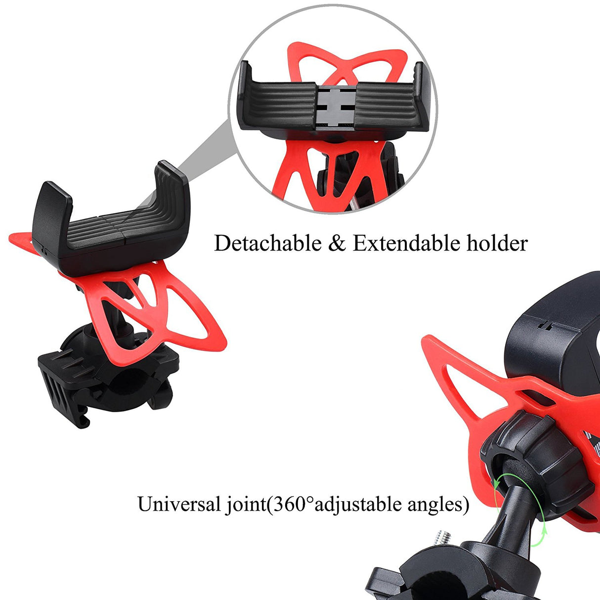 Mobile Phone Bike Mount Holder, MTB Motorcycle Bicycle Grip Phone Mount Bike Phone Holder For Iphone Smartphone