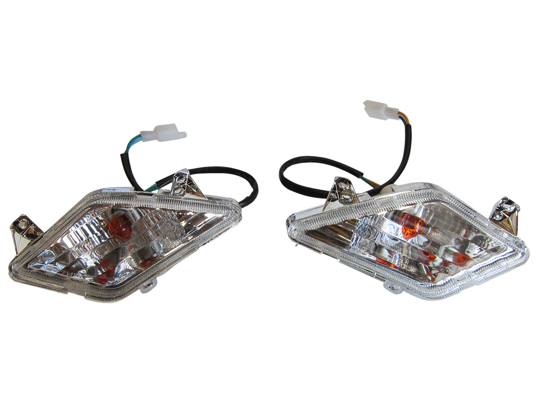 Left/Right Pair Turn Signal Tail Light GY6 Scooter Moped 2 Wire