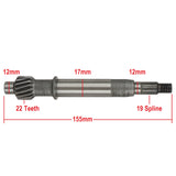 Variator Clutch Shaft 155mm for 50cc Scooters QMB139 engines