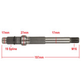 RedCap 197mm Final Output Drive Shaft for 150cc 125cc GY6 4-stroke Engines, Scooter, Mopeds, Go-Karts, ATVs, Ideal for QMI152/157, QMJ152/157 Engines