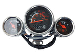 New Scooter Speedometer Gas Gauge Cluster Retro Style 49cc 50cc Chrome ZN50QT 80MPH