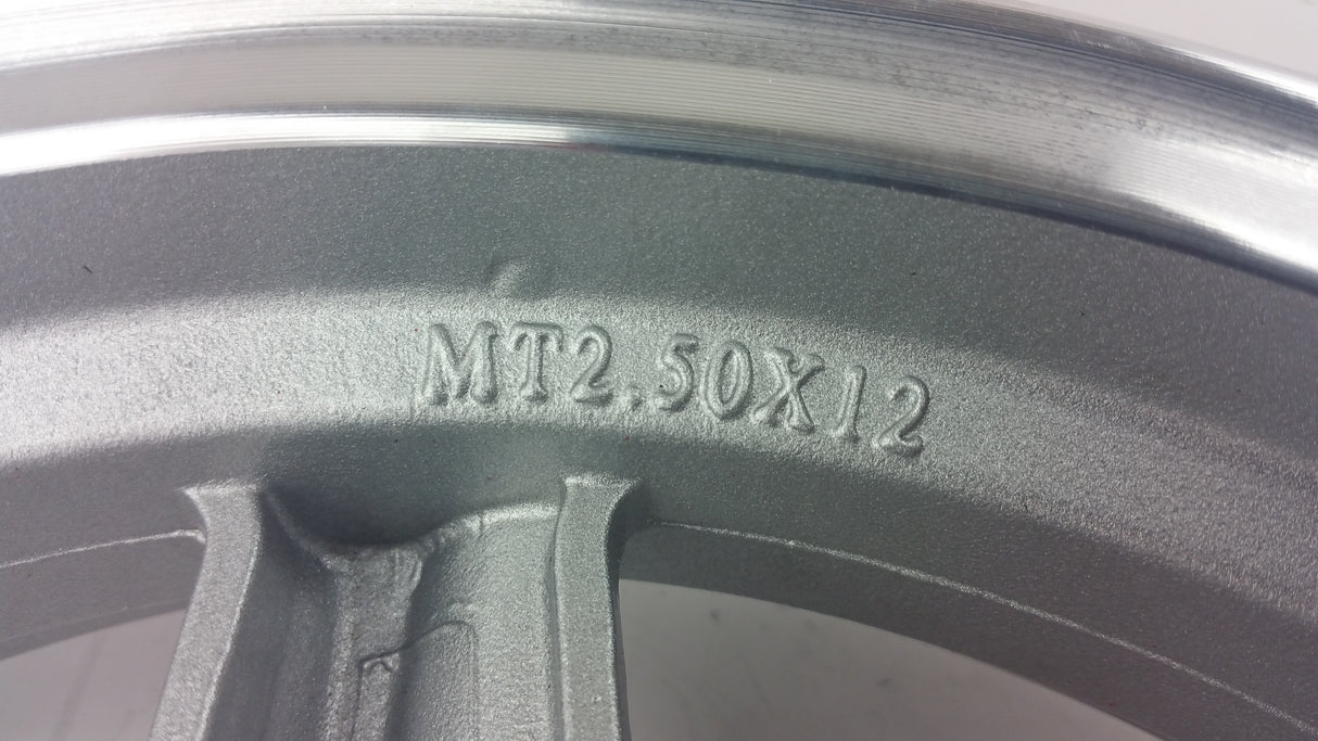 12 Inch Chrome Front Rim 49 50cc TaoTao Peace New Gy6 Scooters Mopeds MT2.50x12
