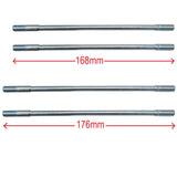 GY6 50cc Cylinder Head Studs 176mm and 168mm set of 4 pieces
