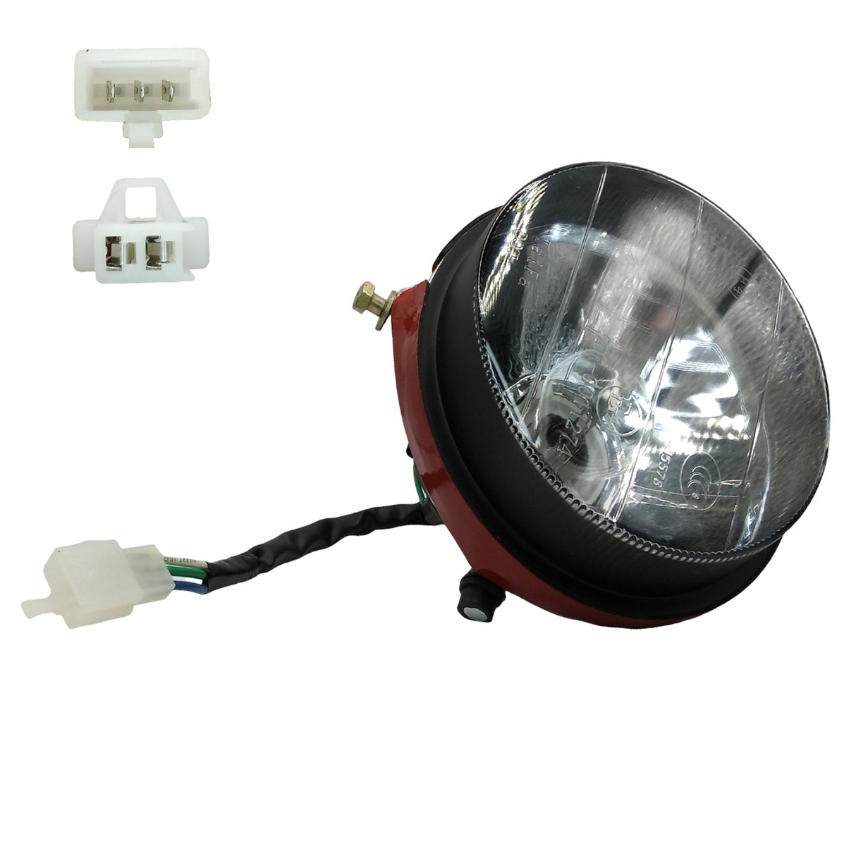 12V Front Headlight Lamp Assembly with 3-Pin Plug for Chinese ATV Quad Dirt Bike