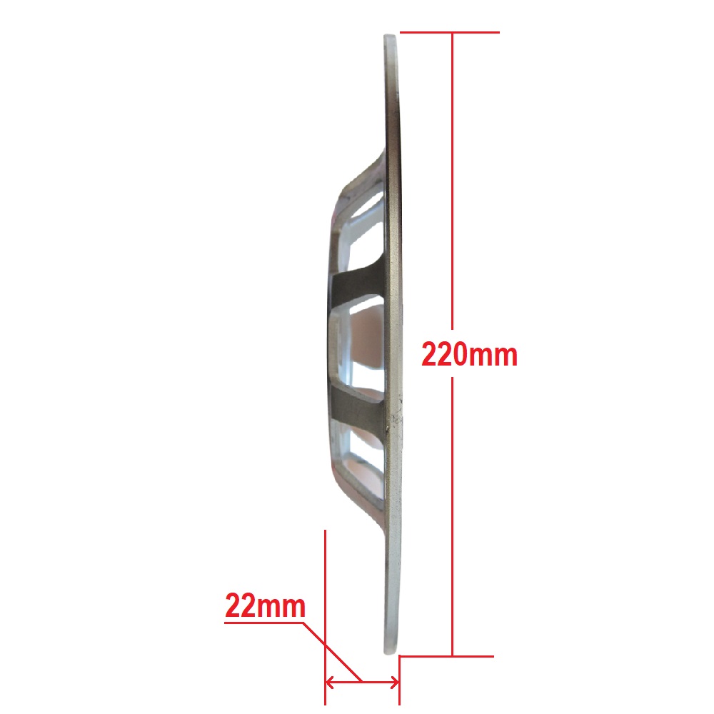 Brake Rotor Disc - 220mm - 3 Bolt - Offset Height 22mm