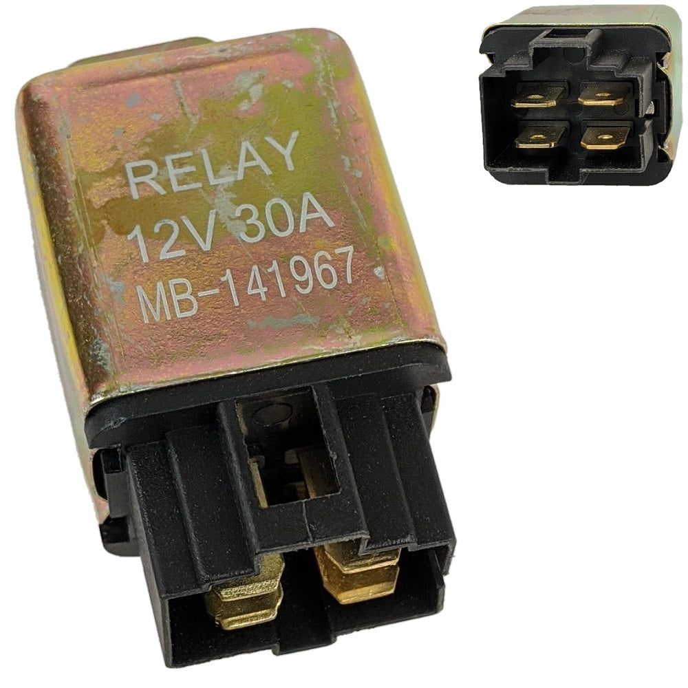 RedCap Flasher Shunt Starter Relay with 4-Prong Plug DC 12V 30A Flame-Retardant for Go-Kart 200cc DONGFANG DF200GKD, CFMOTO, SSR SRU170RS, Rancher 200cc, UTV, GO KART, ATVs - Ensuring Smooth Ignition