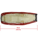 Low Gripper Foam Seat Assembly for CRF50 90cc 110cc 125cc 140cc 150cc 160cc XR 50 SSR Trail Dirt Pit Bike (Red + Black)