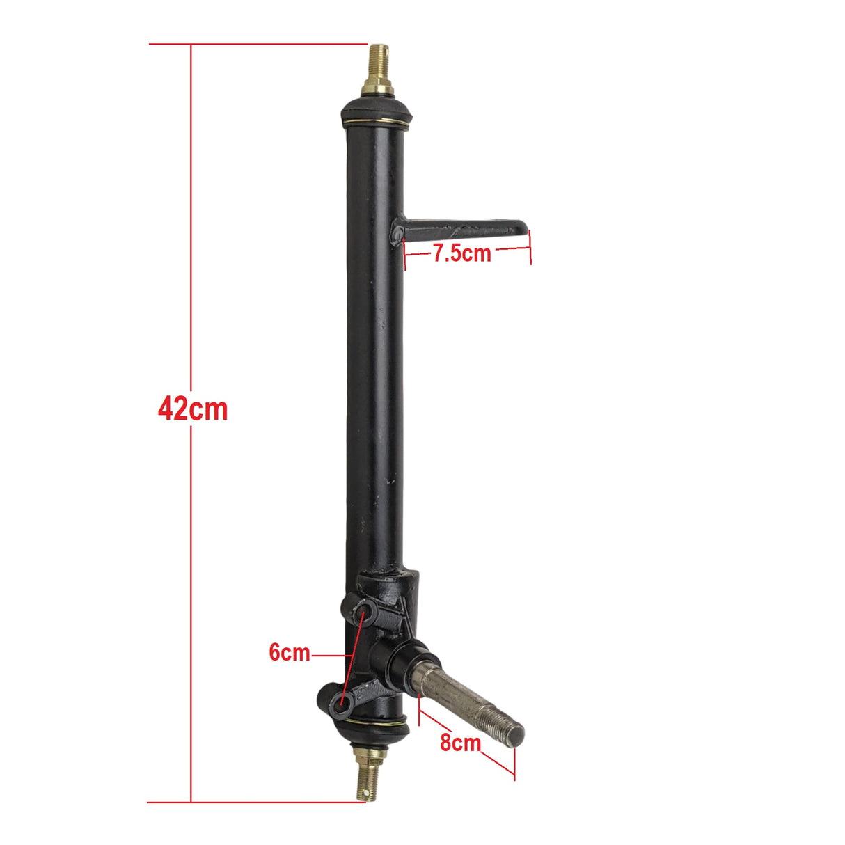 Redcap 42cm Go-Kart Right Steering Strut Knuckle Spindle, Metal Alloy, Compatible with Go-Kart 125cc & GK6 125cc (Coolster) - Makes certain Smooth & Responsive Handling