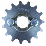 420-15T Front Engine Sprocket 20mm for 50cc-125cc Dirt Pit Mini Bike ATV Go Kart 4-Wheeler Moped