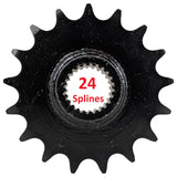 530 Chain 17 Tooth Front Engine Sprocket with 24 splines for 150cc-200cc GY6 Engine
