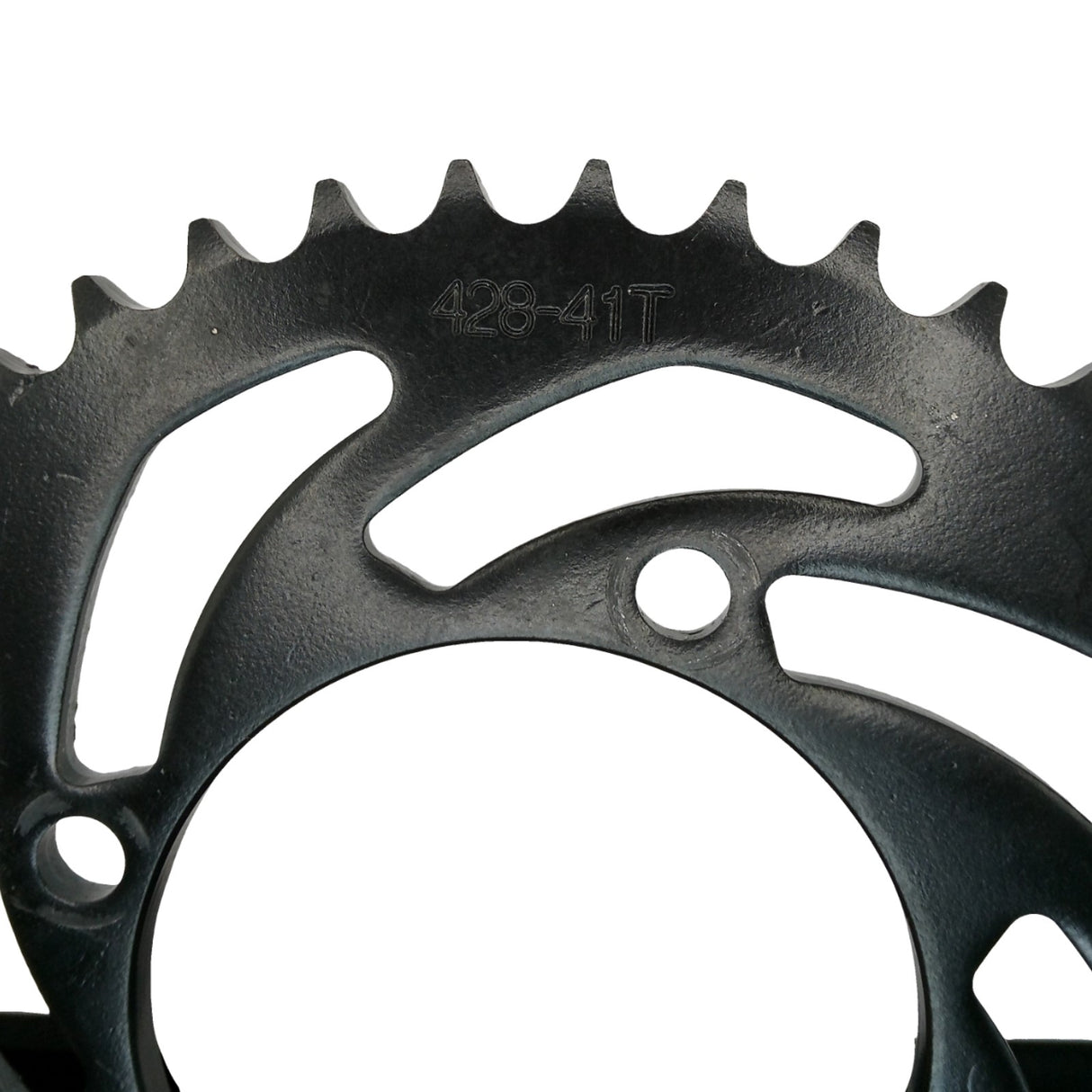 Wheel Rim Assembly - Rear - 10" Steel 15mm ID - Version Hub C - BLACK with Rotor, Sprocket, Tire and Tube
