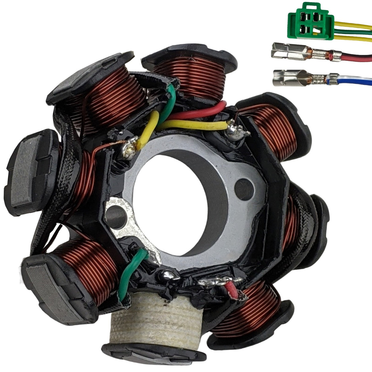 Stator Magneto - 8-Coil 5-Wire - GY6 50cc Scooter - Version GY6-125-8