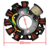 11 Coil Stator Magneto 6 Wire for 125cc 150cc GY6 Scooter Moped Compatible with TAOTAO SUNL JCL ROKETA BAJA