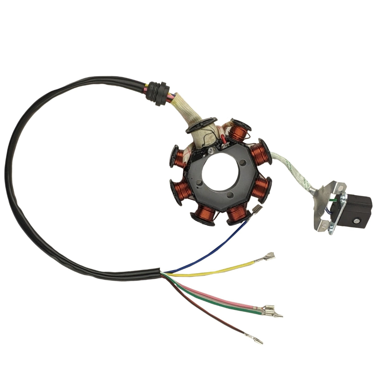 8-Coil Stator Magneto Plate with 5 Wire Plug for CG 125cc-250cc 4 Stroke ATV Quad Dune Buggy Dirt Bike TaoTao Scooter