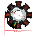 8-Coil Stator Magneto 4-Wire for Scooter Moped ATV