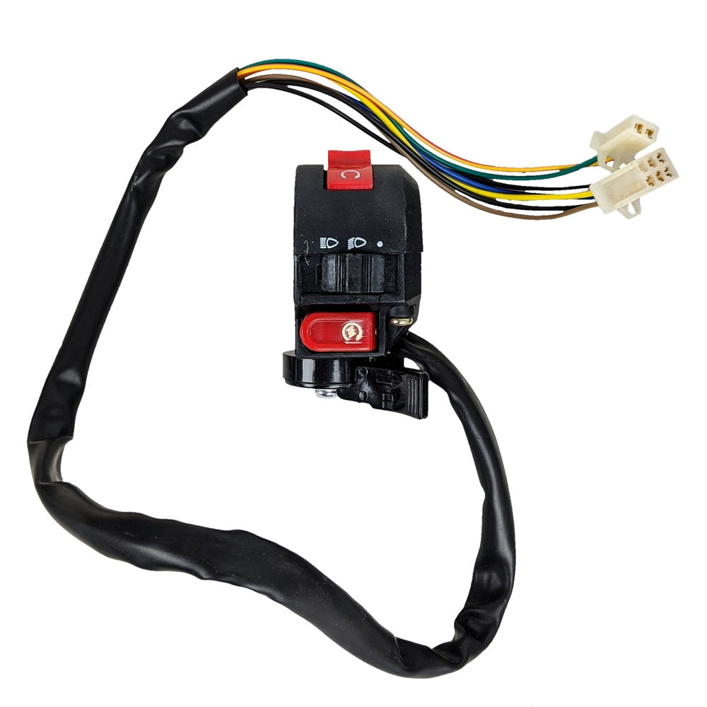 7 Wire Left Handlebar Switch with Choke & Headlight Control Compatible with 50cc 70cc 90cc 110cc 125cc Chinese
