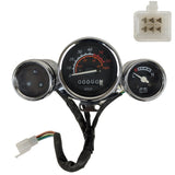 Speedometer Instrument Cluster Gas Gauge Chrome Retro Style Scooter 49cc 50cc