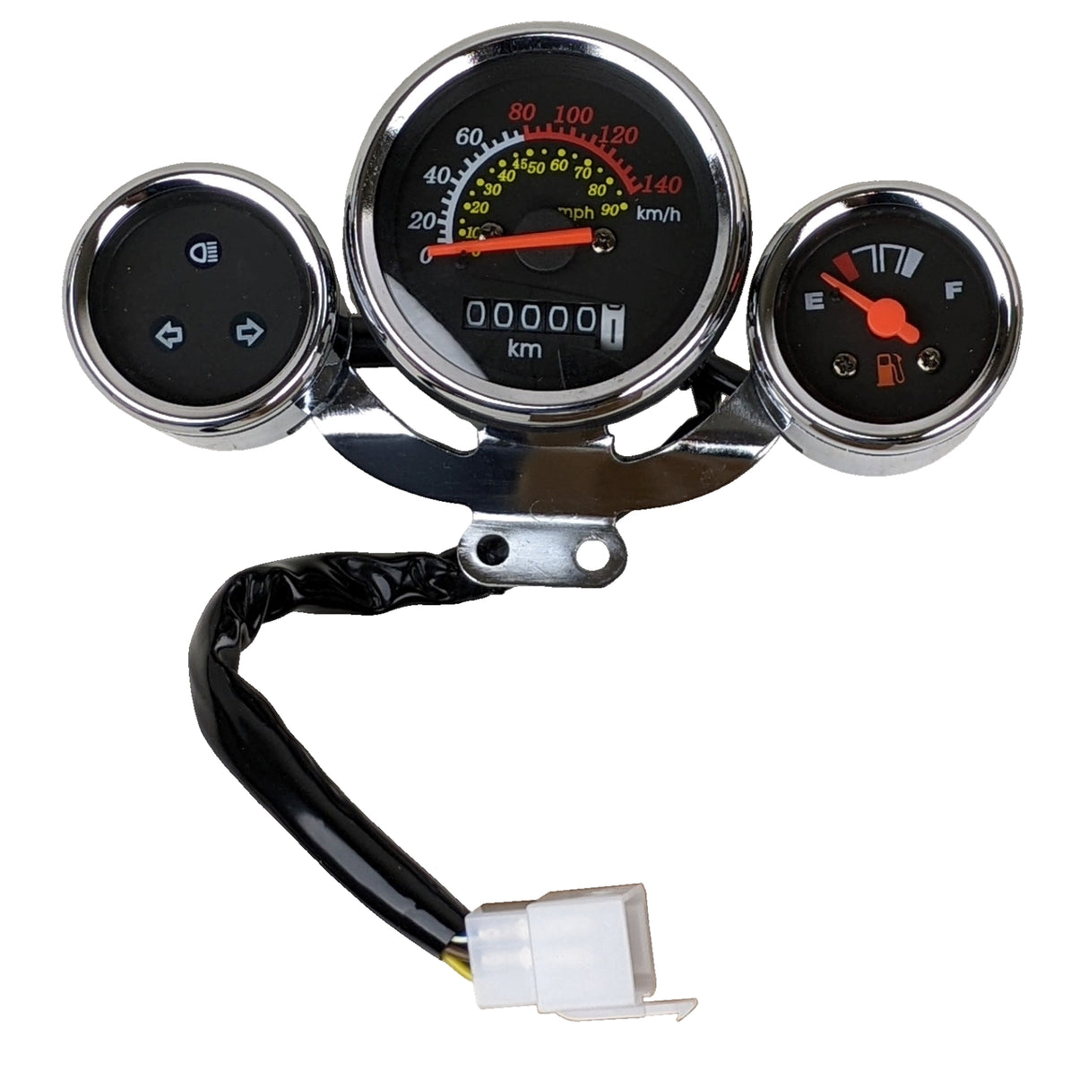 Motorcycle Gauge Cluster Speedometer Odometer Fuel Temp Indicator for 50cc 125cc 150cc Chinese Scooter