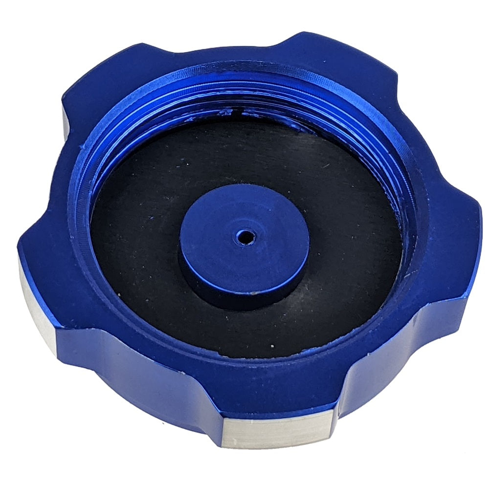 RedCap Blue Aluminum Alloy Motorcycle Gas Fuel Petrol Tank Cap with Breather Valve For 50cc, 70cc, 90cc, 110cc, 125cc, 140cc, 150cc, Chinese Pit Dirt Bikes CRF50, CRF70 - Sleek & Stylish Design