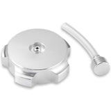 RedCap Silver CNC Aluminum Alloy Motorcycle Gas Fuel Petrol Tank Cap with Breather Valve for CRF50, CRF70 Pit Dirt Bikes Fit in 50cc, 70cc, 90cc, 110cc, 125cc, 140cc, 150cc, Chinese Pit Dirt Bikes