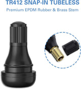 Valve Stem 412 Straight Tubeless Rubber Snap-In TR412 3.6cm