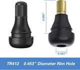 Valve Stem 412 Straight Tubeless Rubber Snap-In TR412 3.6cm