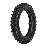 80/100-12 Rear Tire with 3.00-12 Inner Tube - for Off Road Motocross 90cc-125cc, CRF, SSR, SDG, CRF70, CRF110, XR70 Dirt Pit Bikes