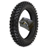 90/100-14 Rear Tire with 3.00-14 Inner Tube - for Off-Road Motocross 125cc-150cc Tao Tao, Apollo, Rfzx18, CRF80R, KLX125 Pit Dirt Bike