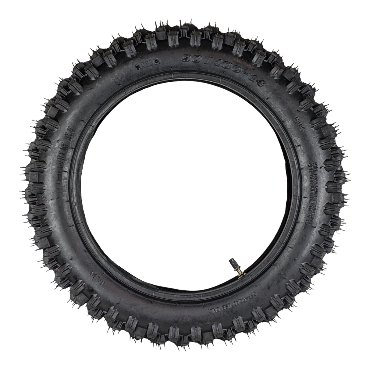 90/100-14 Rear Tire with 3.00-14 Inner Tube - for Off-Road Motocross 125cc-150cc Tao Tao, Apollo, Rfzx18, CRF80R, KLX125 Pit Dirt Bike