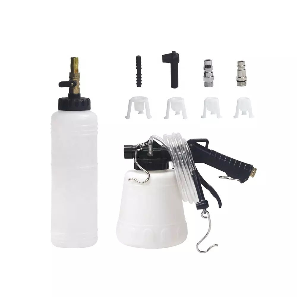 0.75 Liter Master Cylinder Air Pressure Fluid Bleed Tool Pneumatic Vacuum Brake and Clutch Bleeder Kit