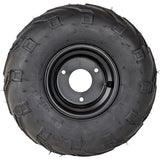 145x70-6 Tubeless ATV Tire with Wheel - Rim Left Pre-mounted Assembly - 3 Stud 78mm Stud Spacing - Compatible for 70cc, 90cc, 110cc, 125cc Off-Road, Go Kart, Buggy, ATV