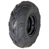 145x70-6 Tubeless ATV Tire with Wheel - Rim Left Pre-mounted Assembly - 3 Stud 78mm Stud Spacing - Compatible for 70cc, 90cc, 110cc, 125cc Off-Road, Go Kart, Buggy, ATV
