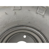145x70-6 Tubeless Tire with Wheel Rim Right Pre-mounted Assembly - 3 Stud 78mm Spacing - for 70cc, 90cc, 110cc, 125cc Off-Road, Go Kart, Buggy, ATV (4 Pcs)