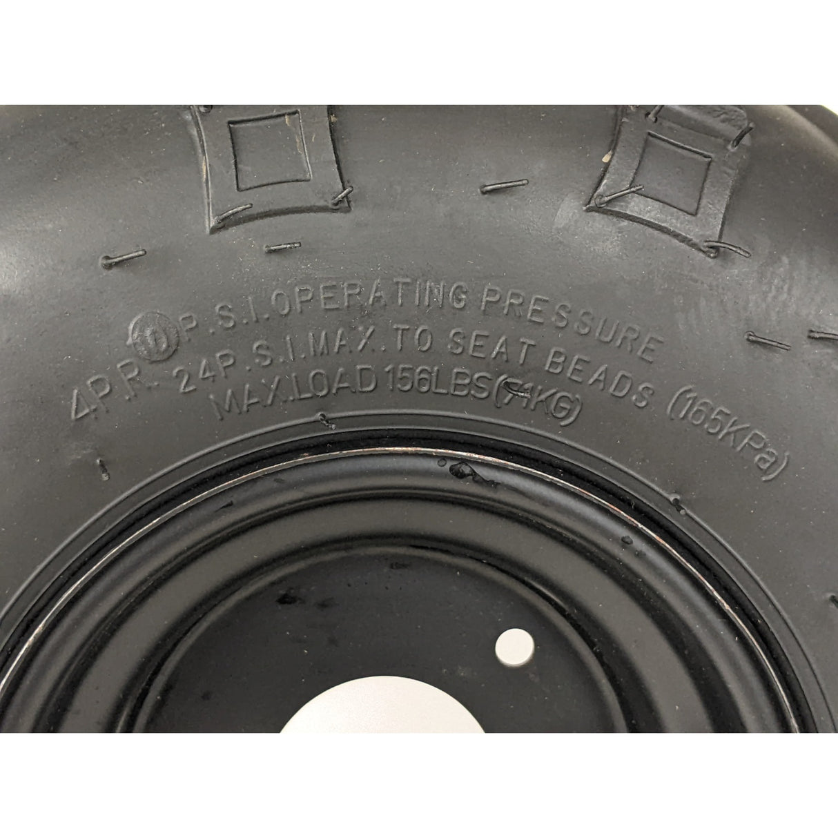 145x70-6 Tubeless ATV Tire with Wheel - Rim Left Pre-mounted Assembly - 3 Stud 78mm Stud Spacing - Compatible for 70cc, 90cc, 110cc, 125cc Off-Road, Go Kart, Buggy, ATV (2 Pcs)