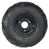145x70-6 Tubeless ATV Tire with Wheel Rim Right Pre-mounted Assembly - 3 Stud 78mm Stud Spacing - for 70cc, 90cc, 110cc, 125cc Off-Road, Go Kart, Buggy, ATV, Mini-bikes, Quad Bike